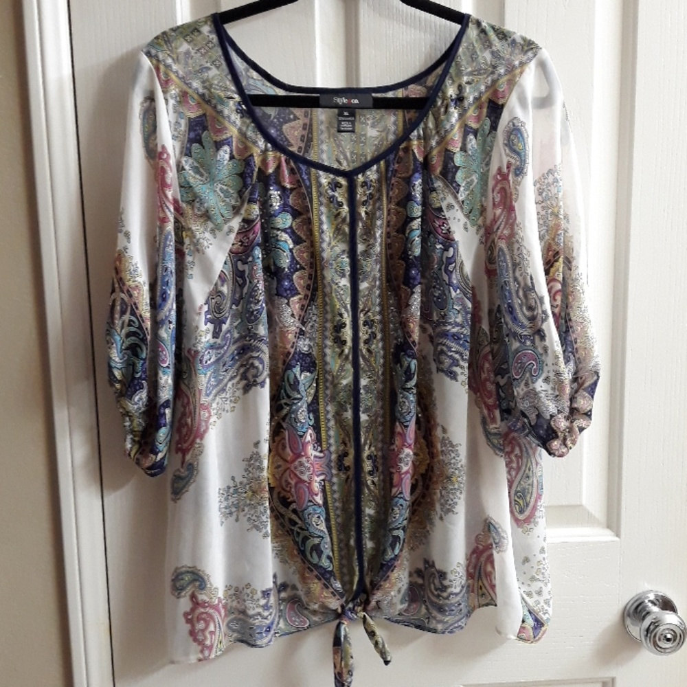 Style & Co. Paisley plus size top